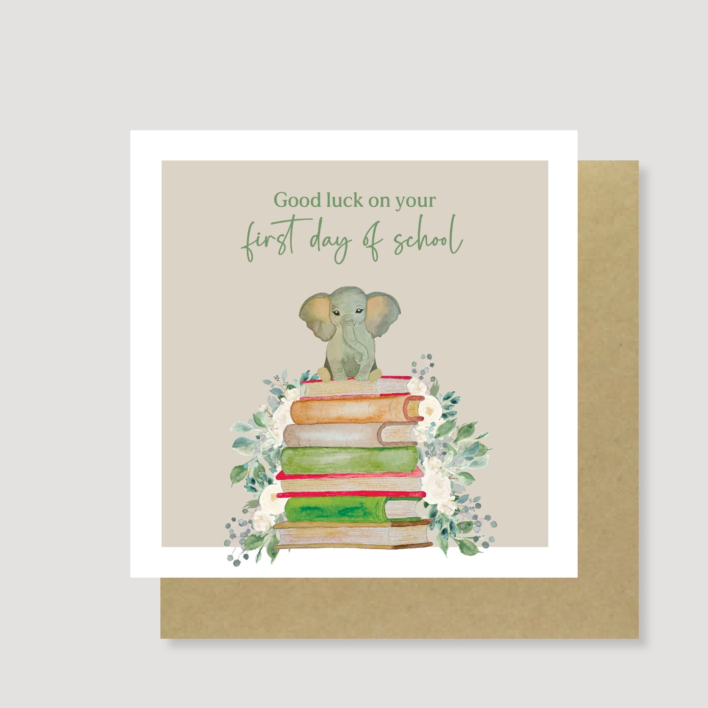 Good luck on your first day of school card