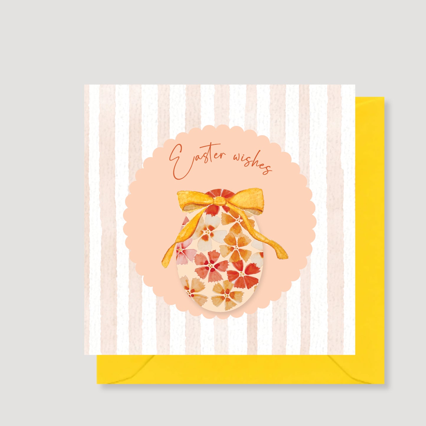 Orange egg Easter card
