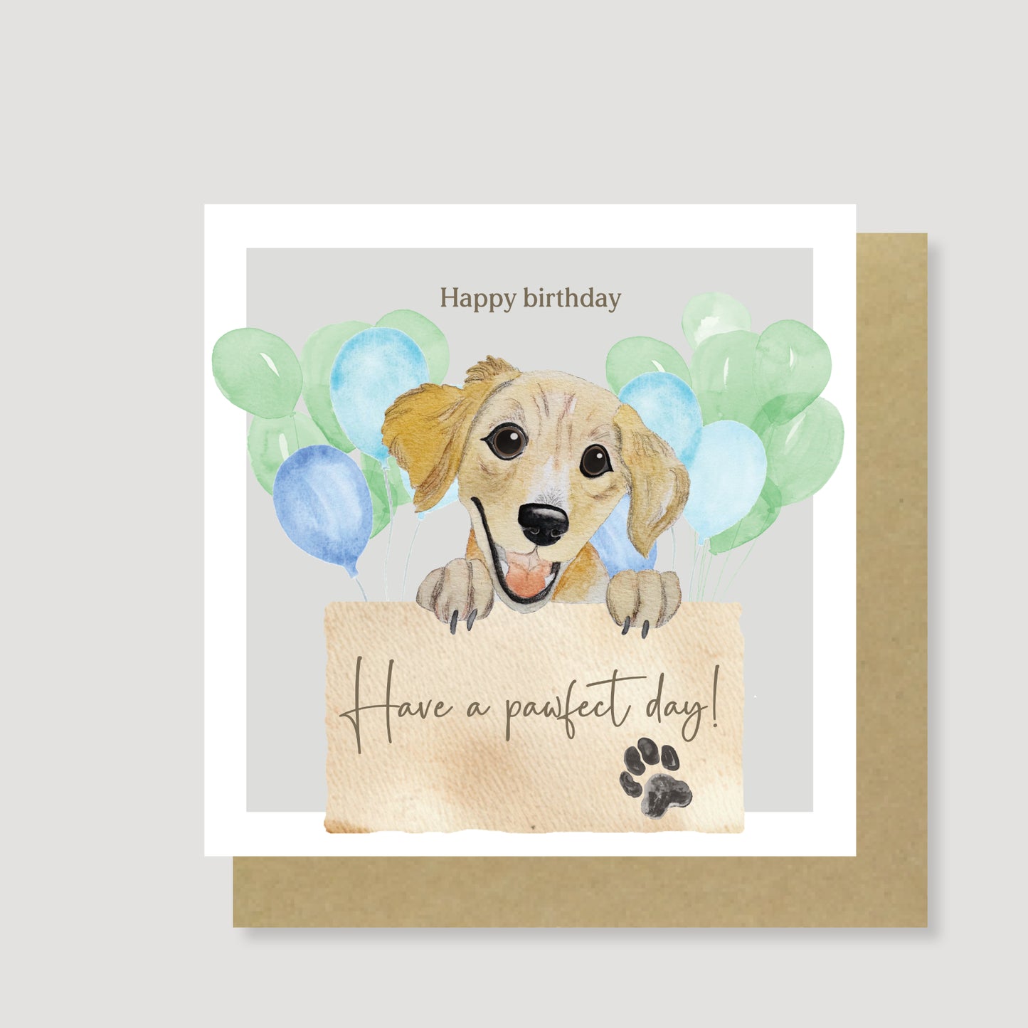 Puppy pawfect birthday card