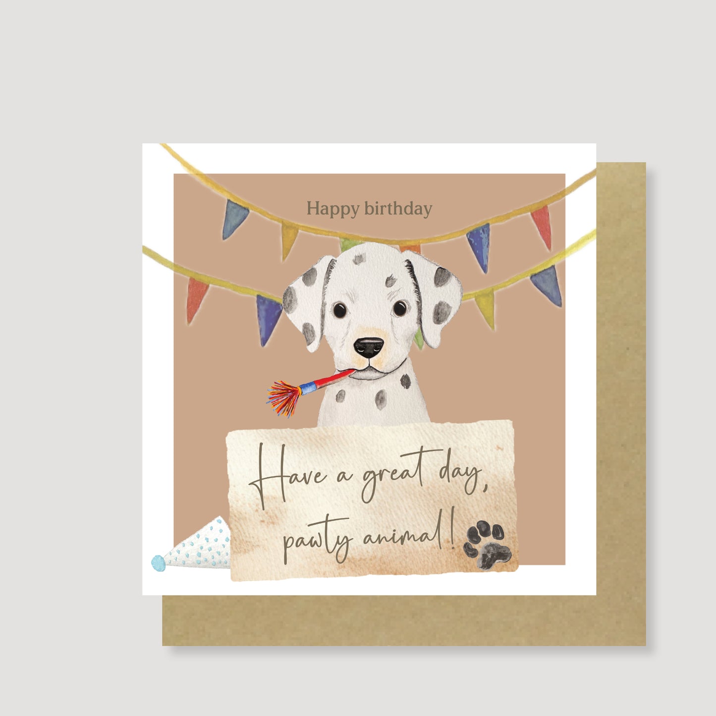 Dalmation puppy birthday card