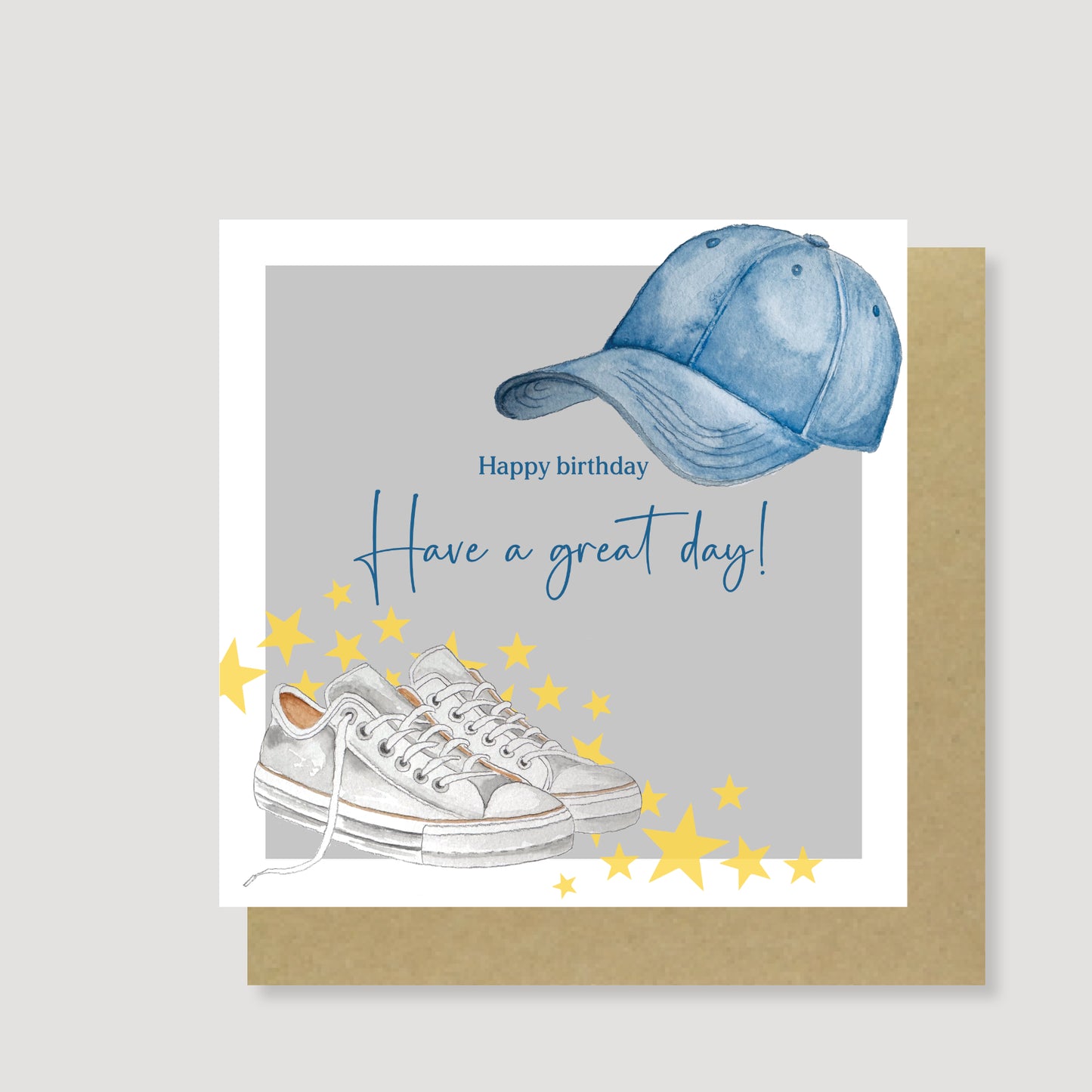 Baseball cap birthday card
