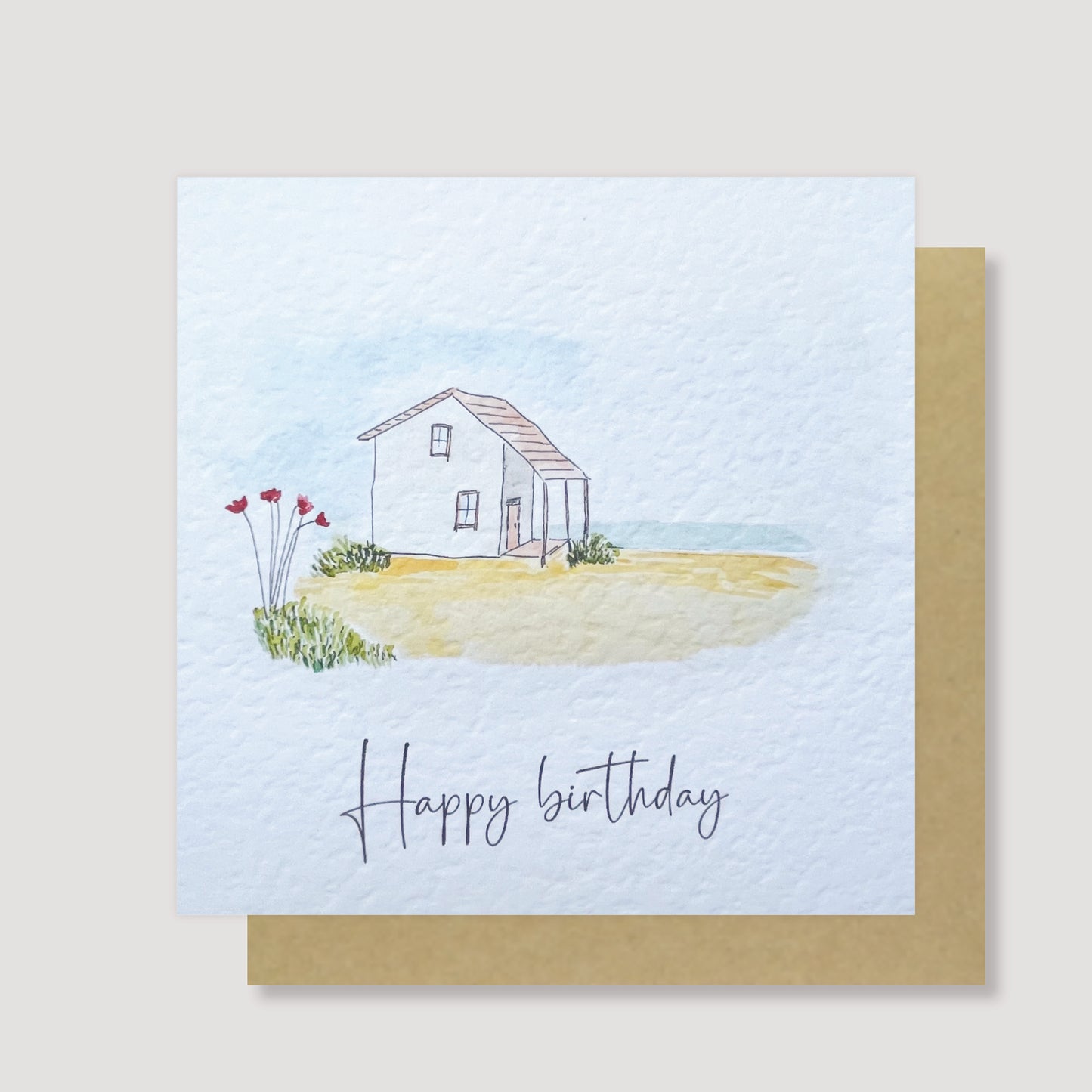 Beach house birthday card