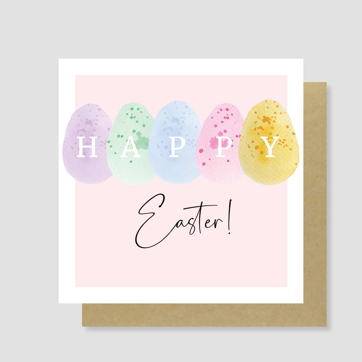Easter eggs card (Pink) - pack of 6