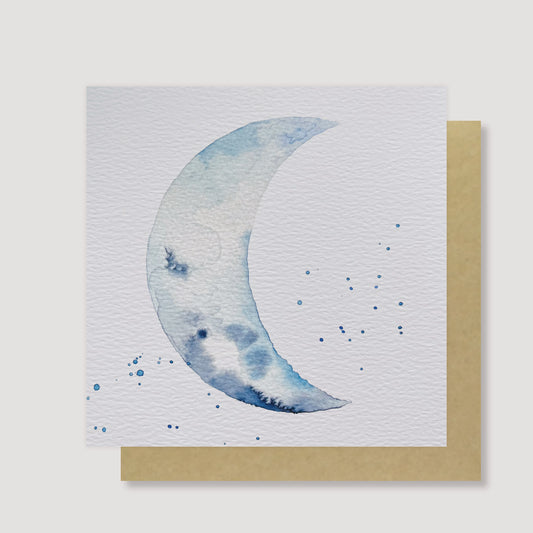 Crescent Moon card - pack of 6