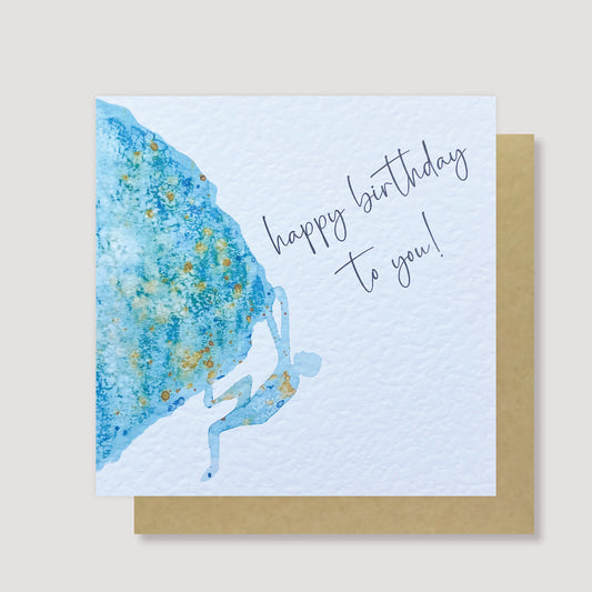 Rock Climbing birthday card