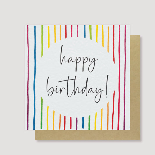 Stripes birthday card