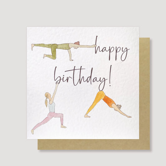 Yoga birthday card