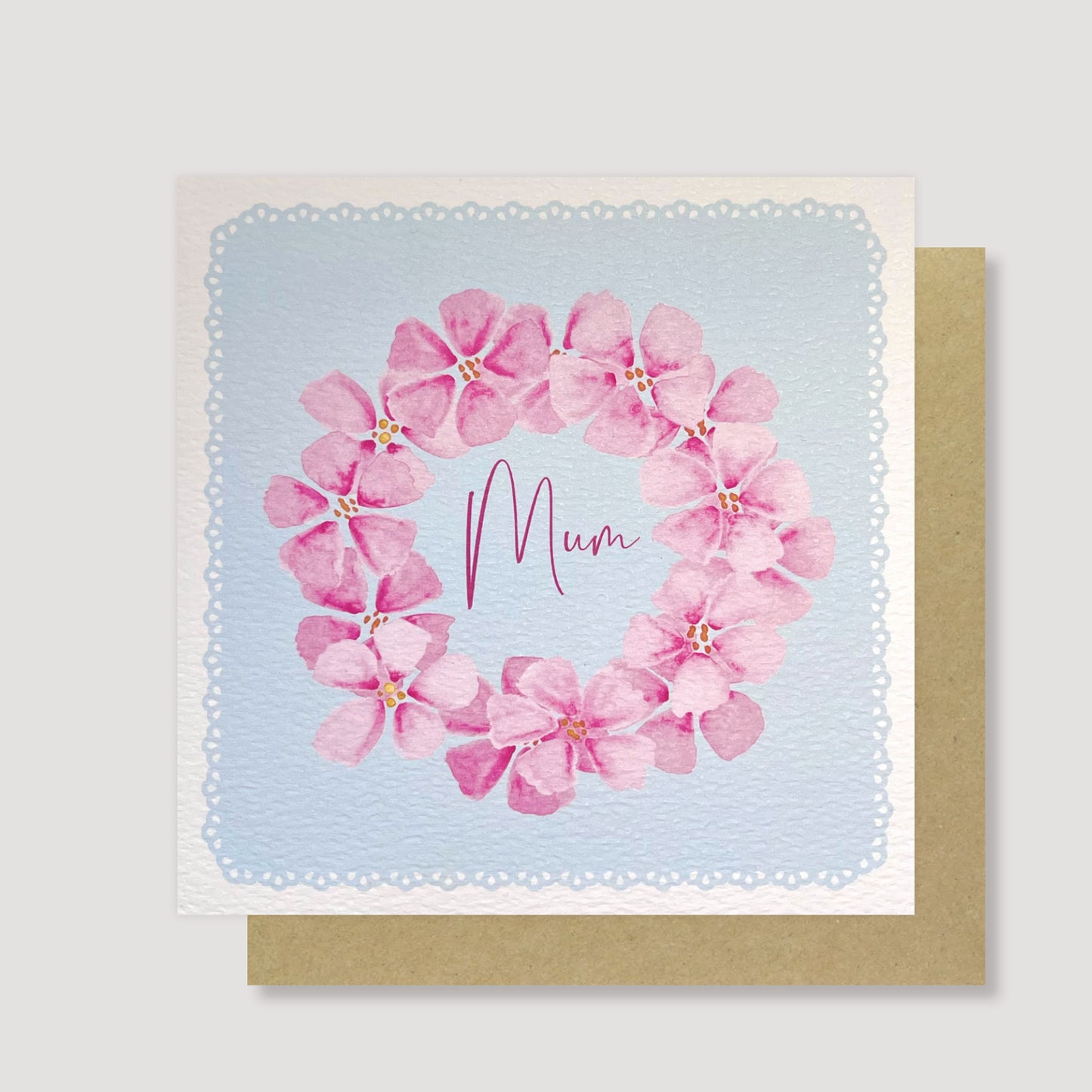 Mum flower circle card