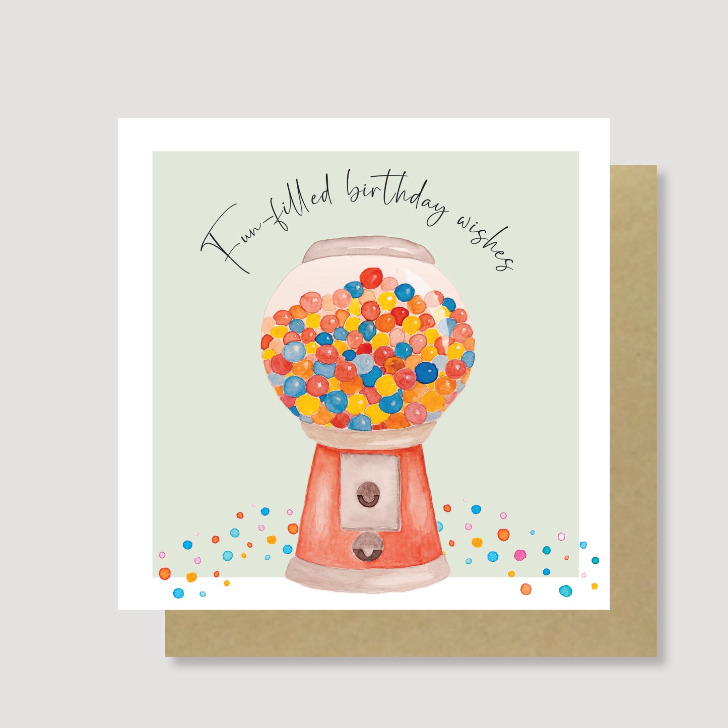 Gumball machine birthday card