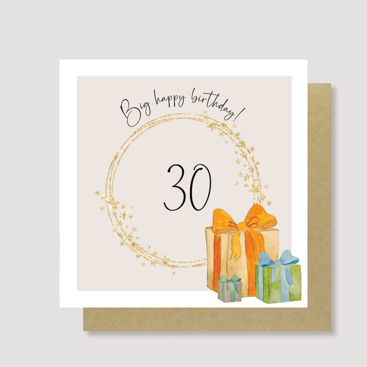 Big happy birthday 30th birthday card