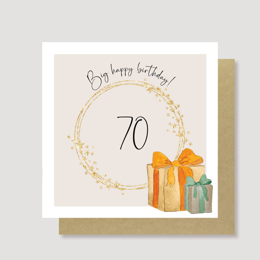 Big happy birthday 70th birthday card