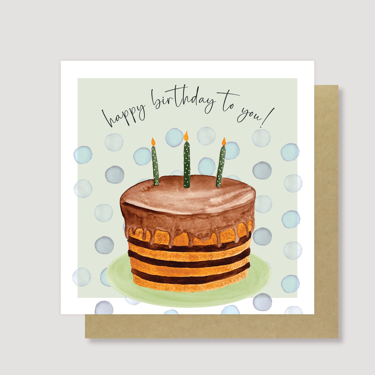 Chocolate cake birthday card