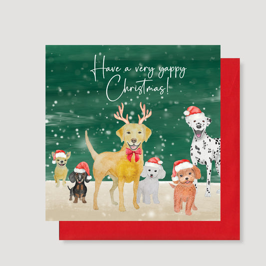 Yappy Christmas Dogs Christmas card