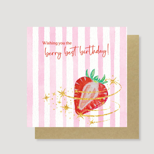 Strawberry birthday card