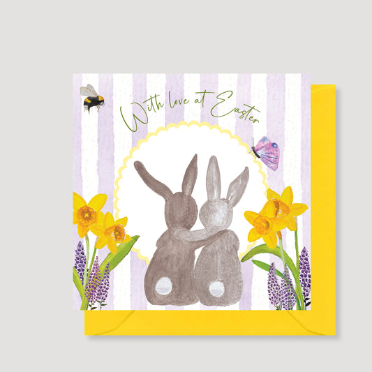With love at Easter bunnies card
