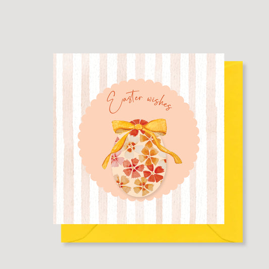 Orange egg Easter card