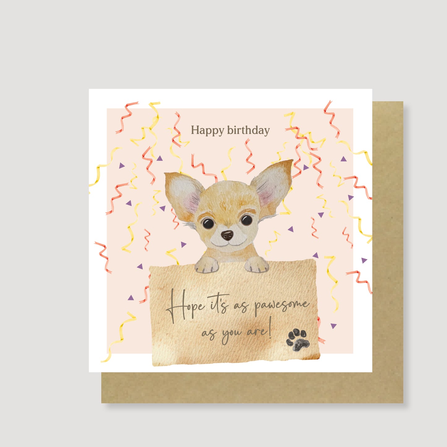 Chihuahua puppy birthday card