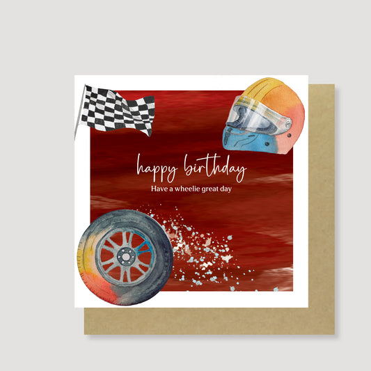 Motorsport birthday card