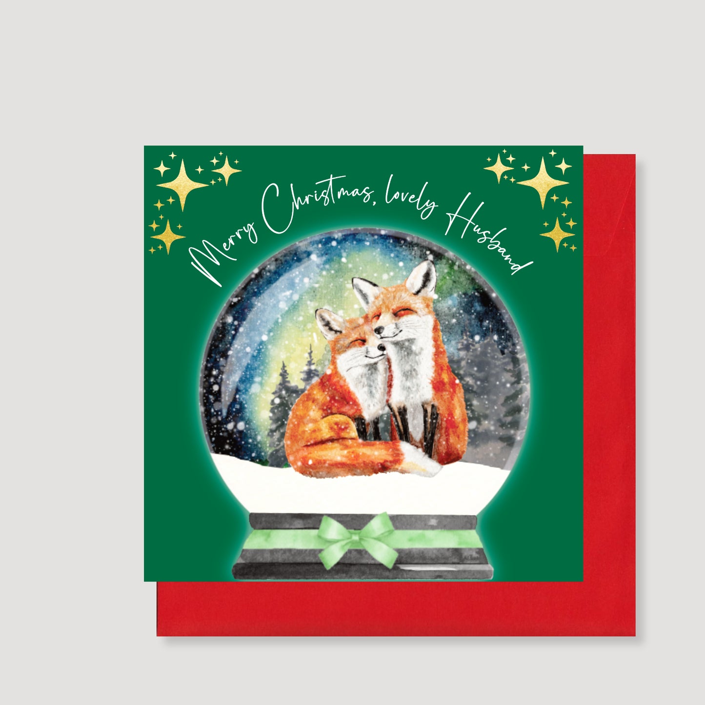 Luxury Gold Foil Christmas Card for Husband - Eco Friendly