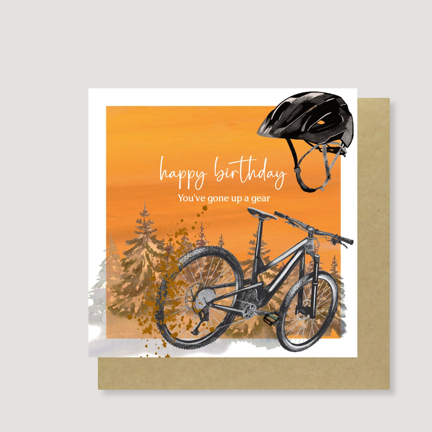Cycling Birthday Card - Hand Painted, Eco Friendly