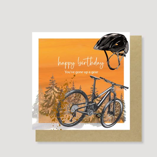 Cycling Birthday Card - Hand Painted, Eco Friendly