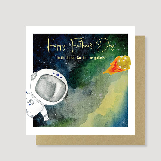 Best Dad in the galaxy Father's Day card