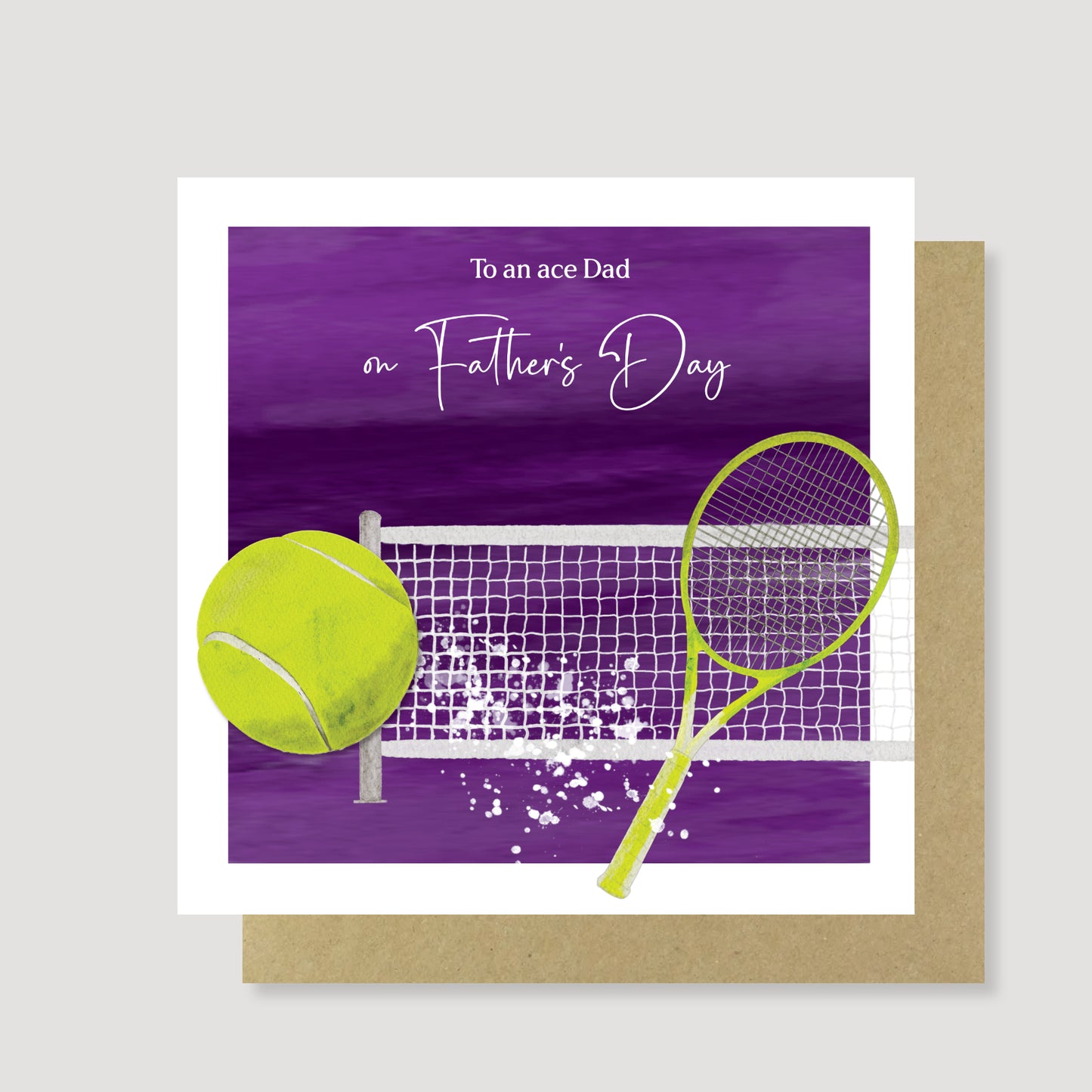 Hand painted Tennis Father's Day card