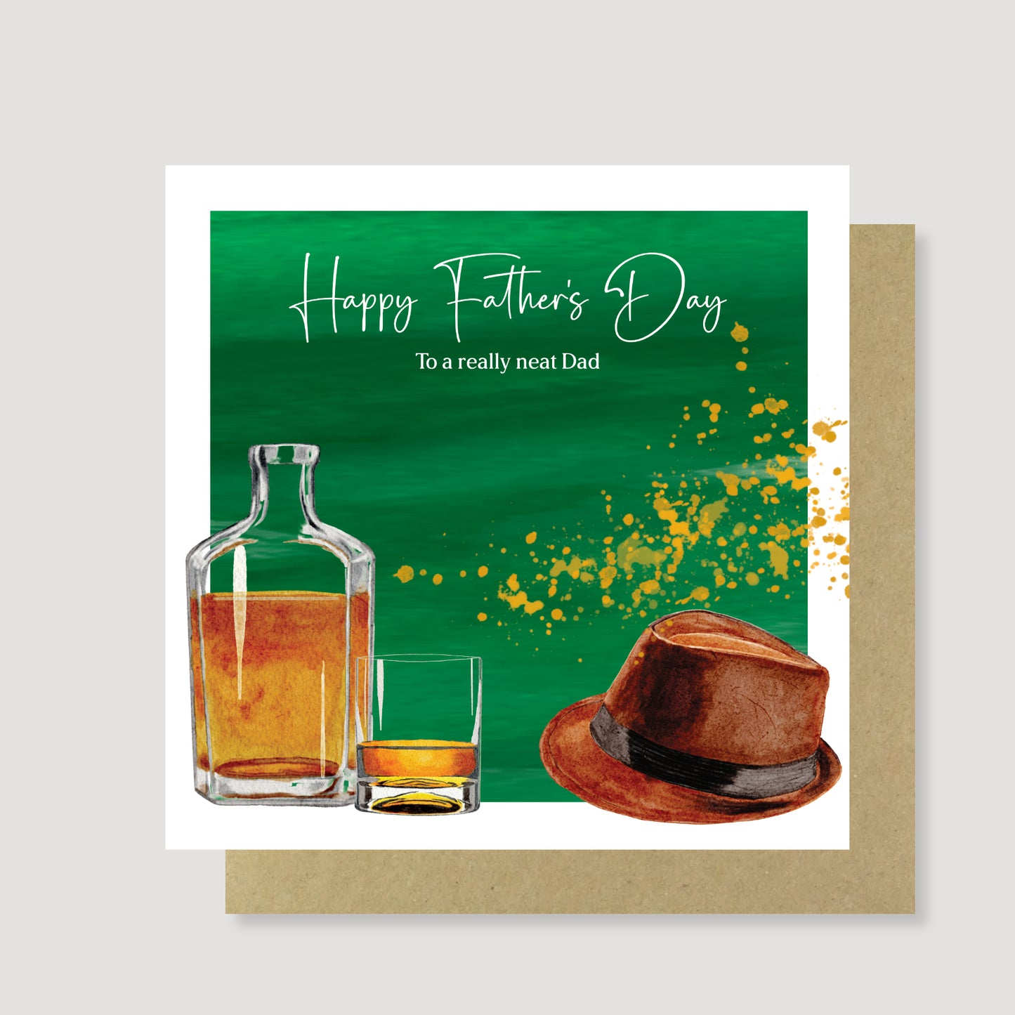 Hand painted Neat Dad Father's Day card