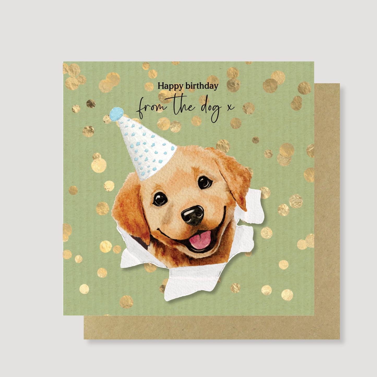 From the dog hand painted birthday card