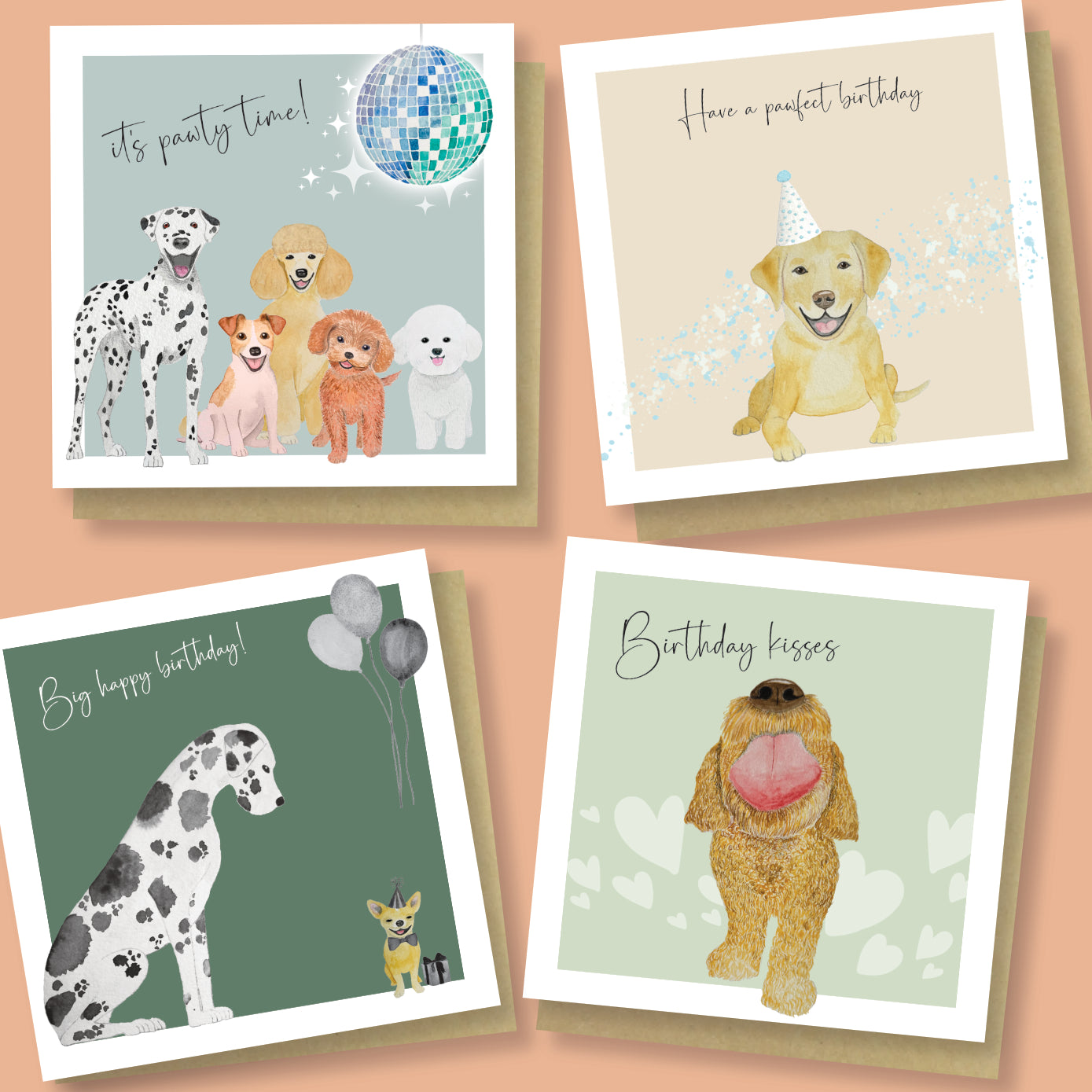 It's Pawty Time! Cute Dog Birthday or Congratulations Card