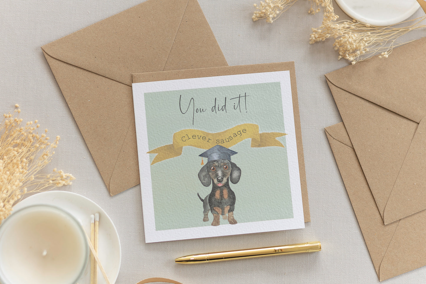 Funny Clever Sausage Congratulations Card – Eco Friendly