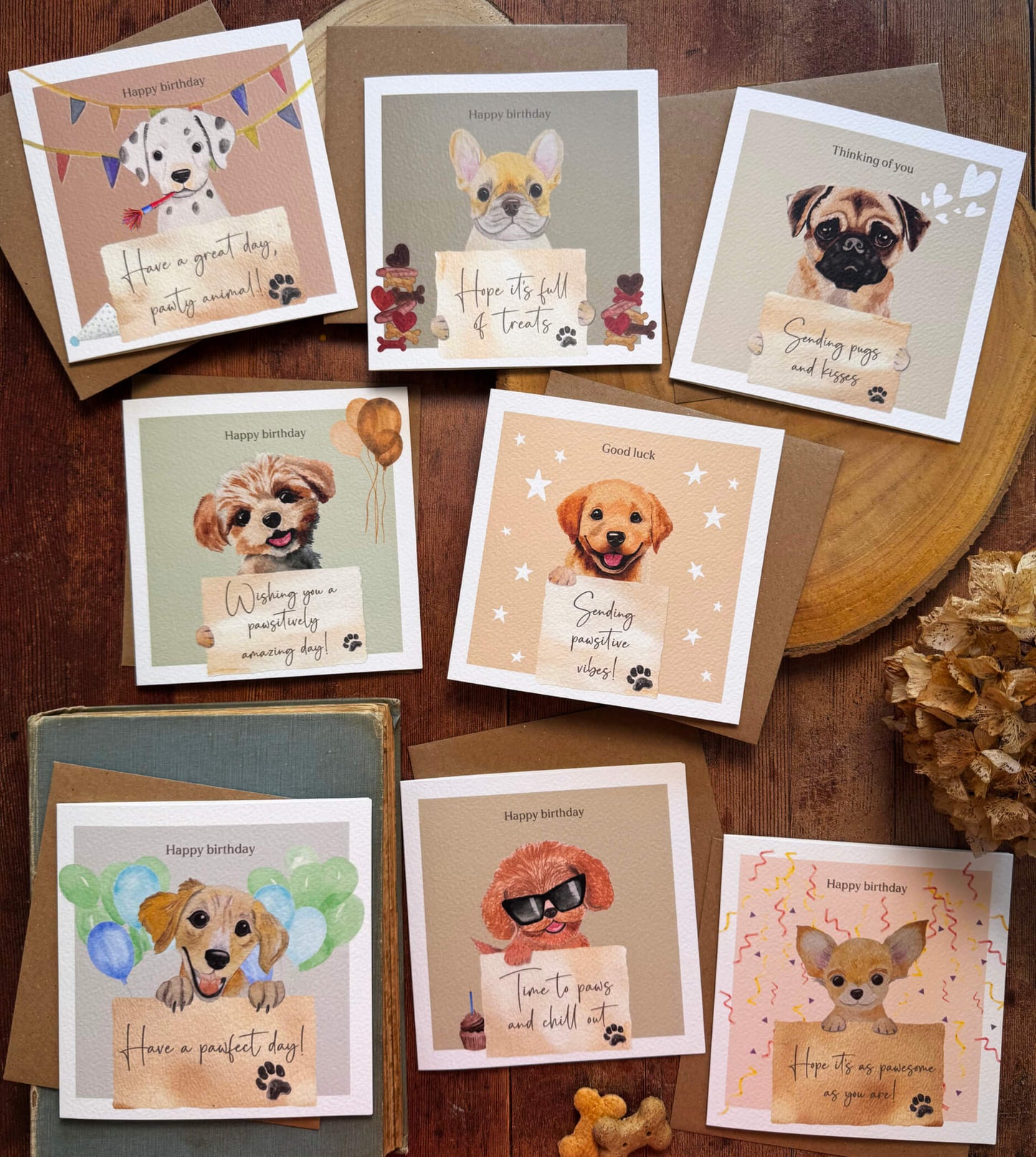 Pet Loss Hand Painted Watercolor Sympathy Greeting Card