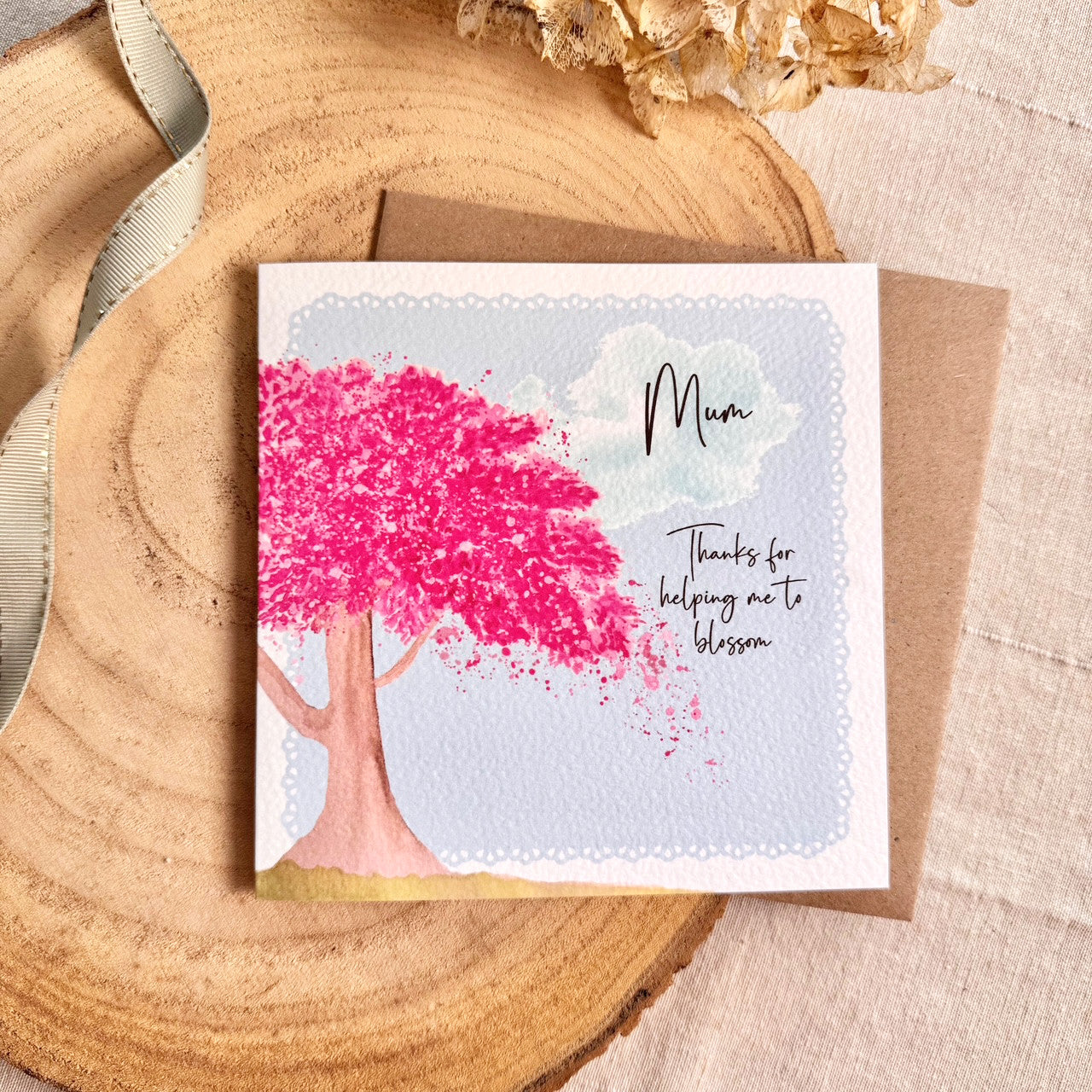 Mother’s Day card - Thanks for helping me to blossom