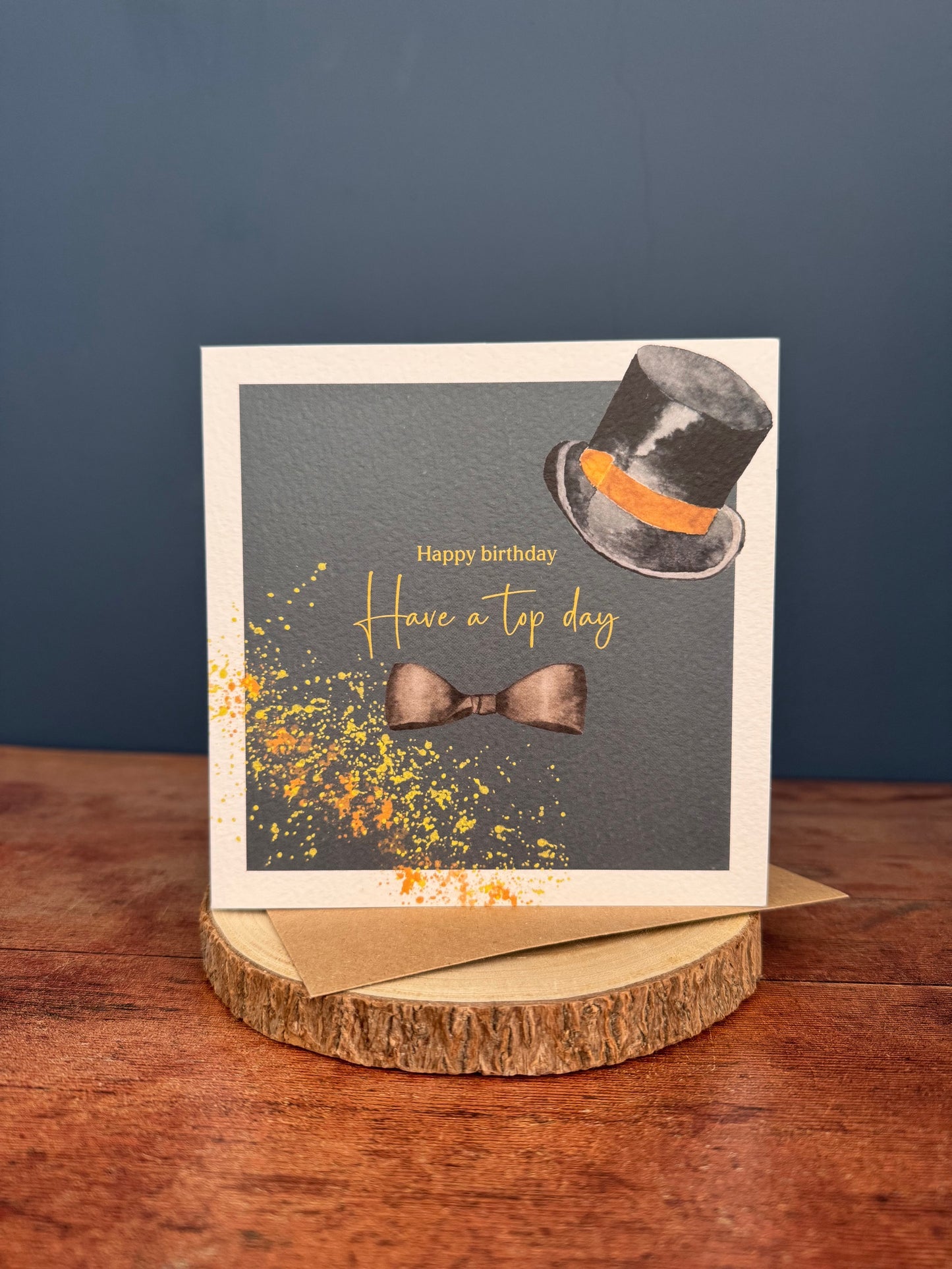Top Hat Stylish Men's Birthday Greeting Card – Eco Friendly
