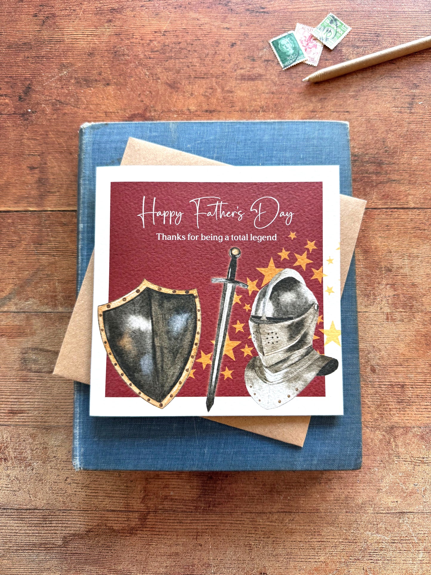 Hand Painted Total Legend Father's Day card