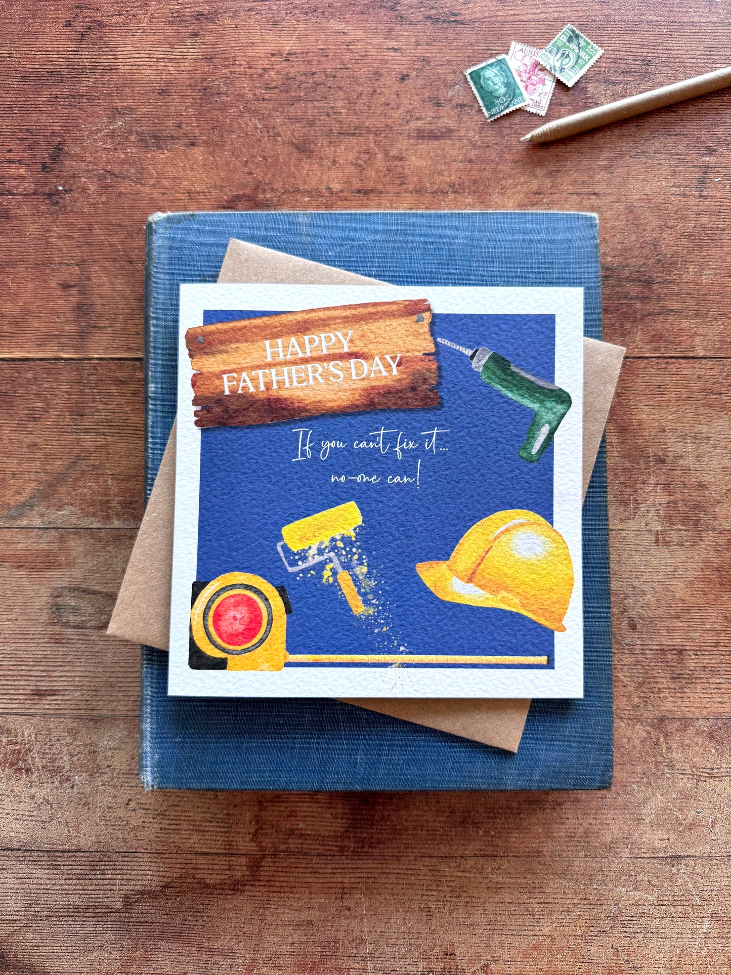Eco Friendly Hand Painted Father's Day DIY card