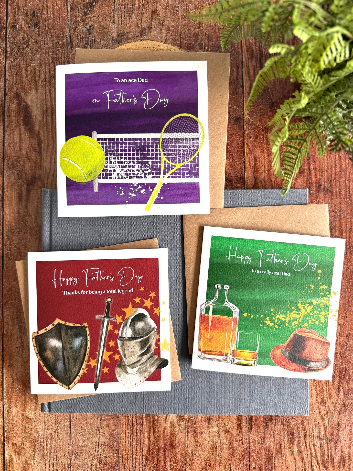 Hand painted Tennis Father's Day card