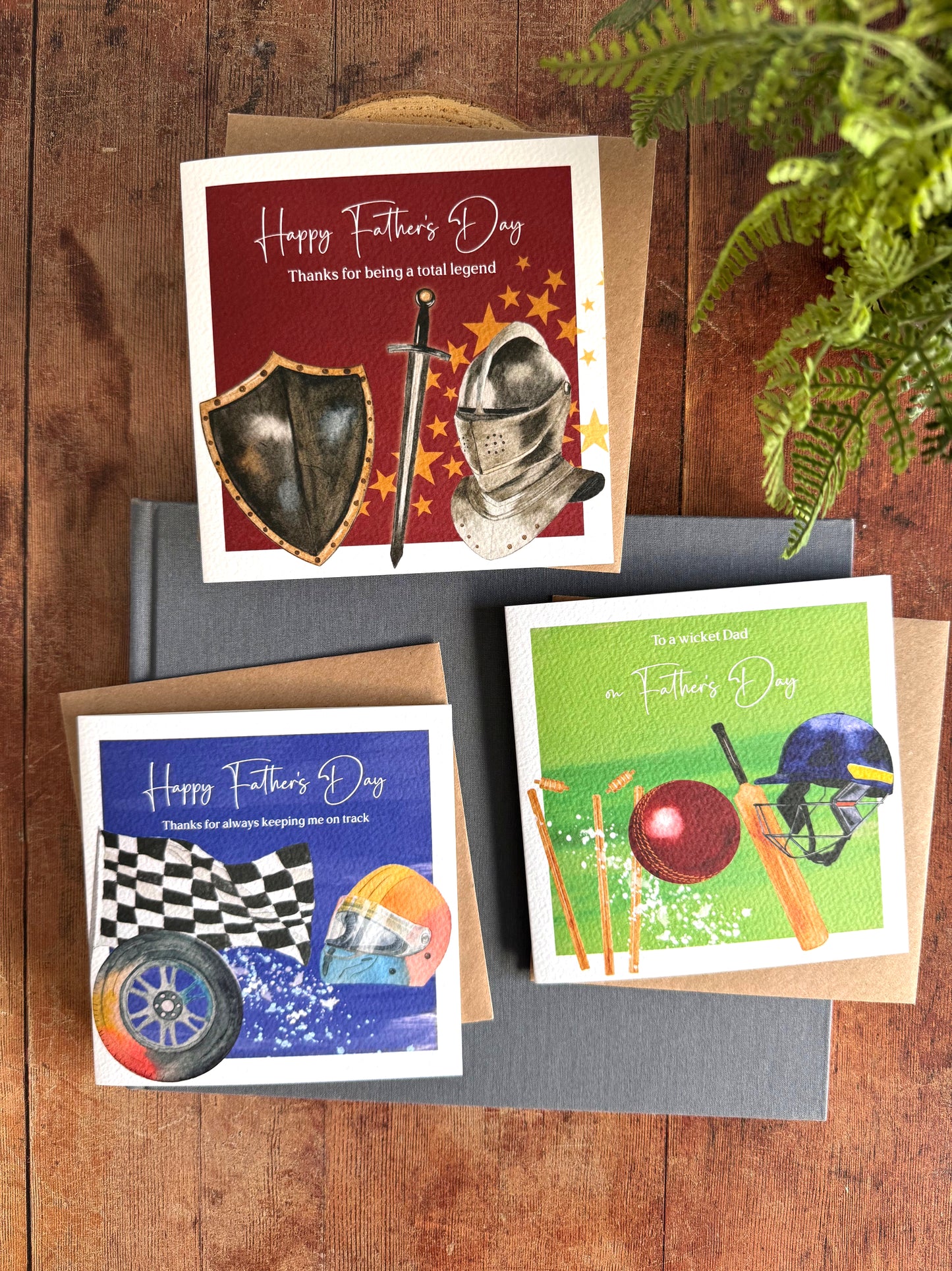 Hand painted Cricket Father's Day card