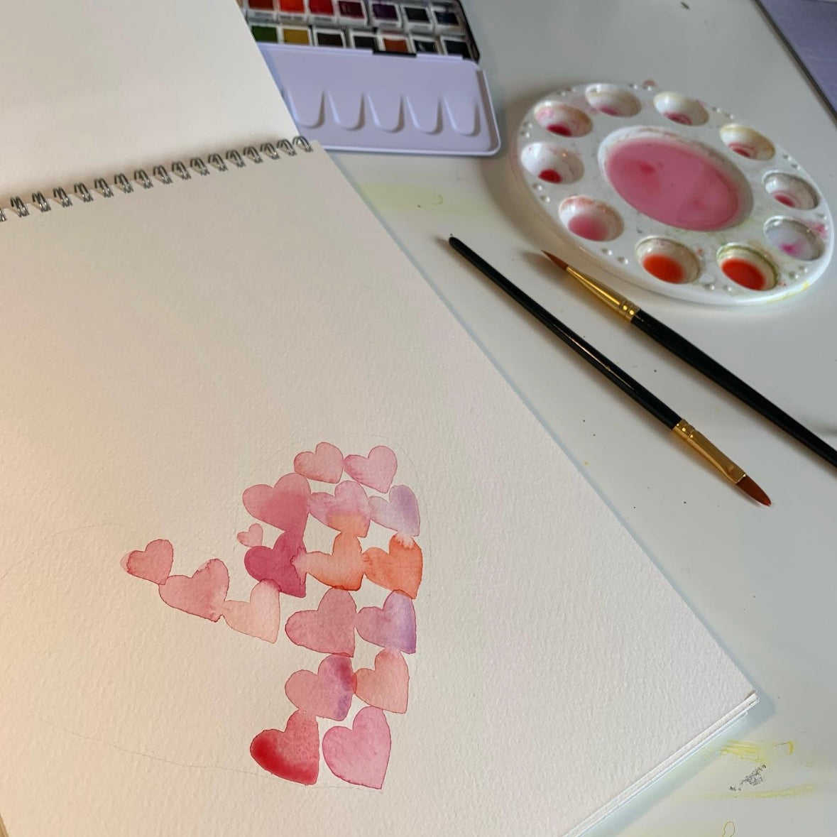 Heart of Hearts Hand Painted Valentine’s Day Watercolor Card