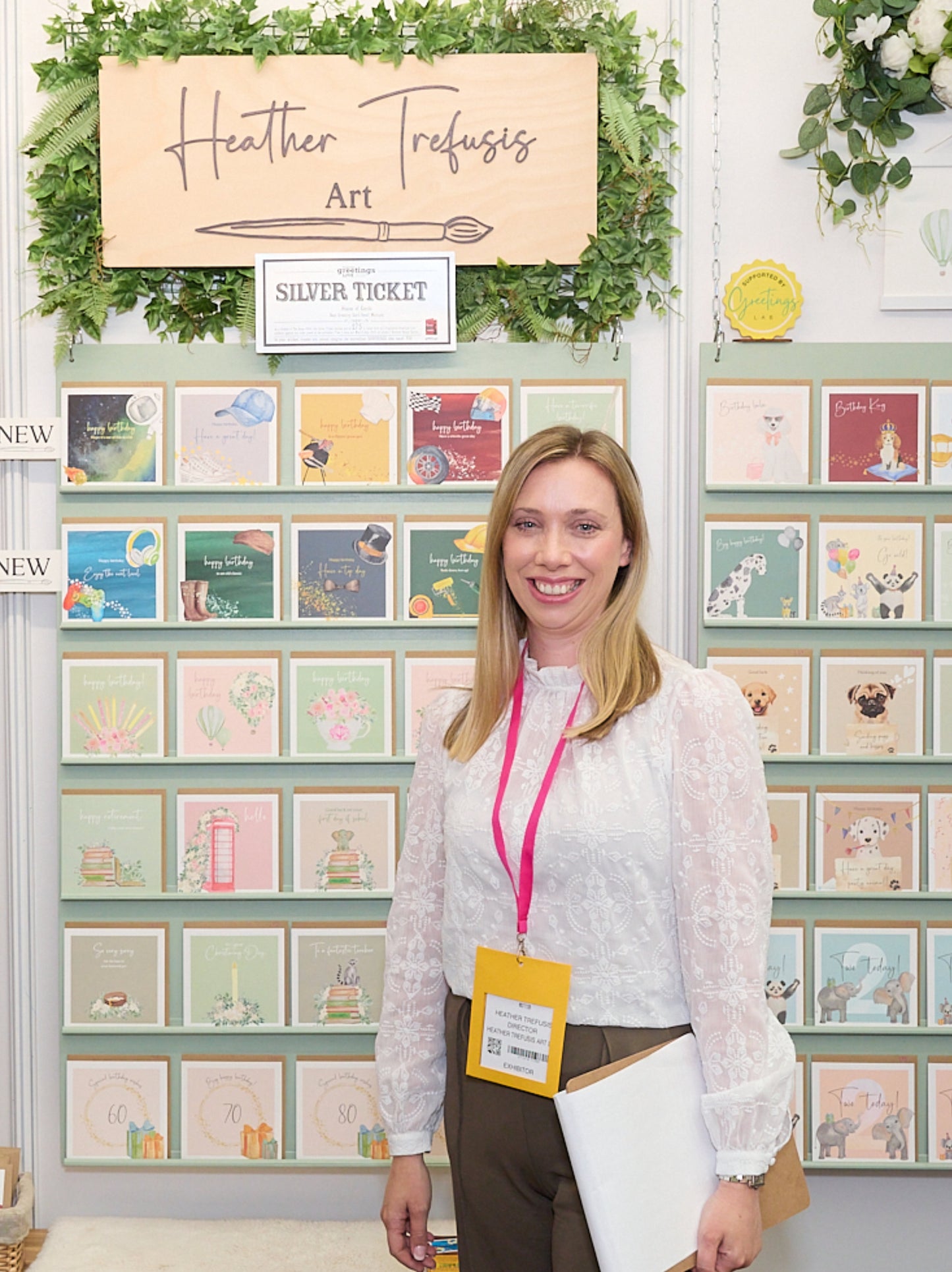 Blue bouquet amazing Mum - hand painted Mother's Day card